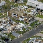 community flatten, homes destroyed after hurricane 